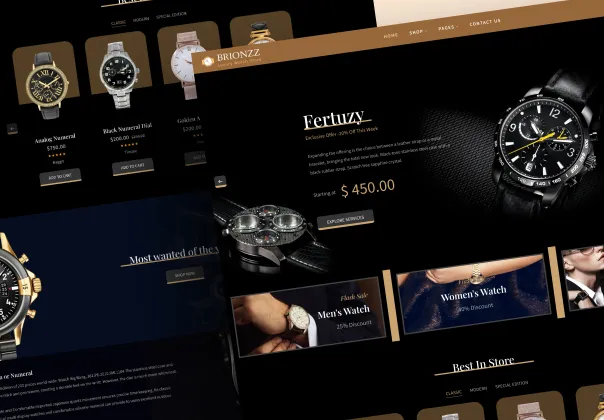 صفحه فرود فروشگاه ساعت BRIONZZ