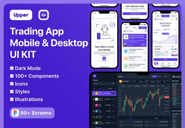 آپِر - کیت UI اپلیکیشن معاملاتی | موبایل و دسکتاپ