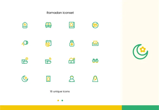 مجموعه آیکون‌های رمضان | Illustrator Ramadan Iconset