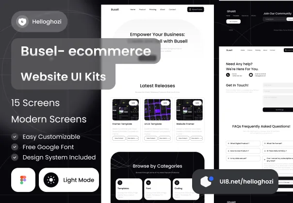 قالب وب‌سایت رایگان بازار دیجیتال بوسل | Busell