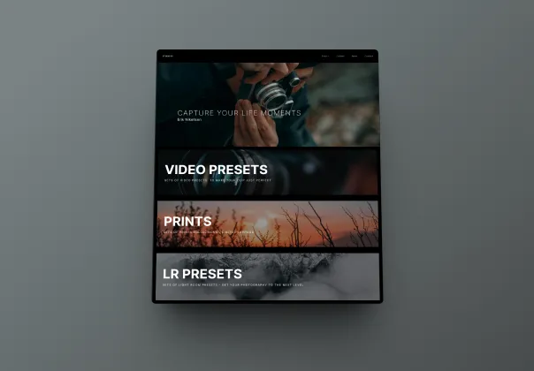 قالب پرتفوی عکاسی رایگان استودیو ۰۱ | Framer