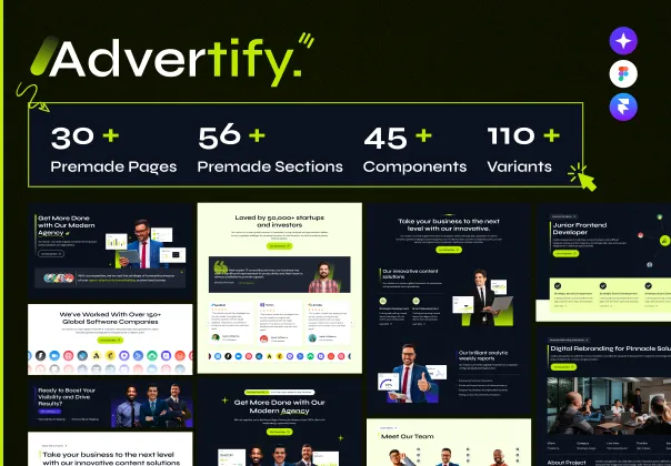 قالب فریمر آژانس تبلیغاتی چندمنظوره Advertify