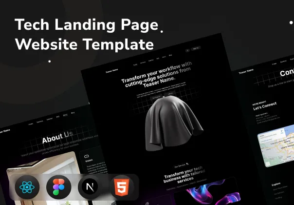 قالب صفحه فرود فناوری رایگان Figma | Fahlevi