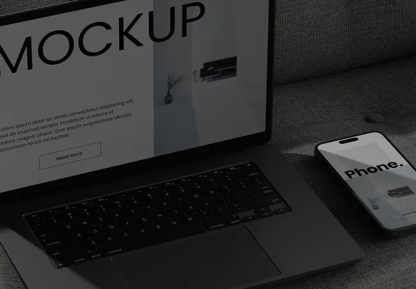 مکاپ‌های رایگان لپ‌تاپ و گوشی | Laptop & Phone Mockups