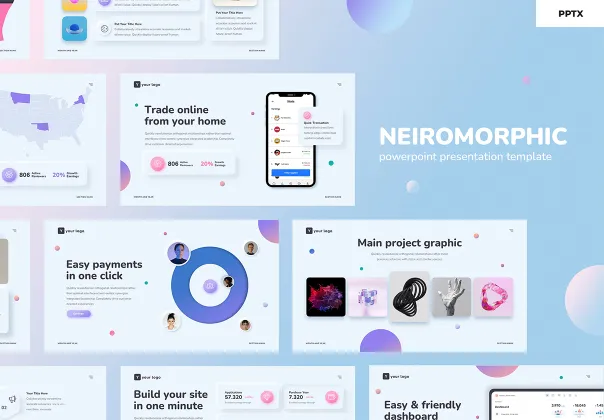 قالب ارائه پاورپوینت رایگان نئورومورفیسم | Neiromorphism