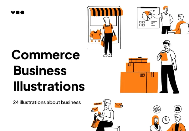 تصاویر رایگان فعالیت‌های تجاری | Commerce Business Illustrations