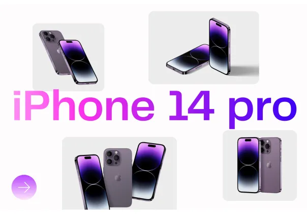 موکاپ‌های رایگان آیفون 14 پرو v2 | iPhone 14 Pro Mockups v2
