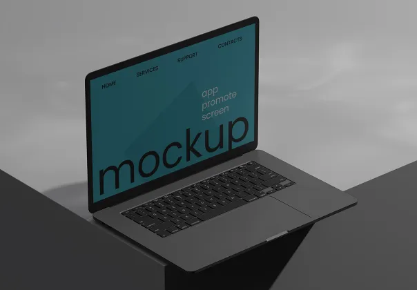 موکاپ لپ‌تاپ مک‌بوک رایگان | MacBook Mockup