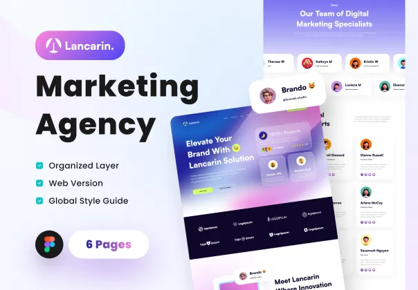 طراحی وب‌سایت رایگان آژانس بازاریابی لانکارین | Lancarin