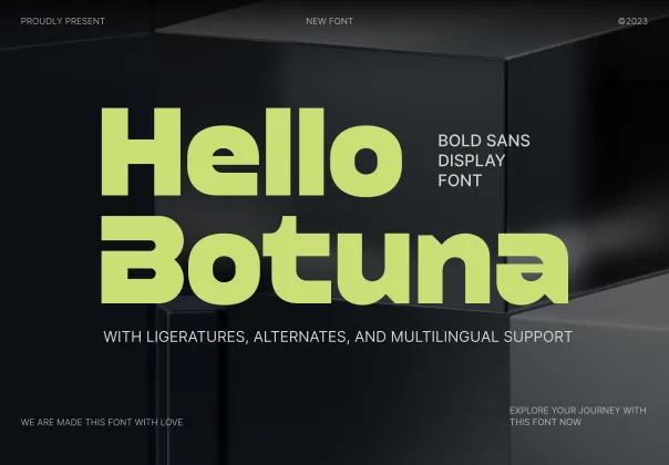 فونت نمایش مدرن و برجسته هلو بوتونا | Hello Botuna