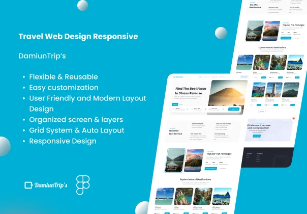 طراحی وب‌سایت سفر رایگان | DamiunTrips