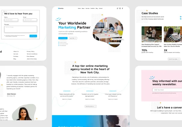 قالب وب رایگان استراتیفایکس برای فرامر | Stratifyx