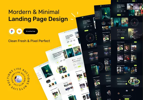 کیت UI لندینگ پیج بازار ان اف تی | NFT Marketplace UI Kit