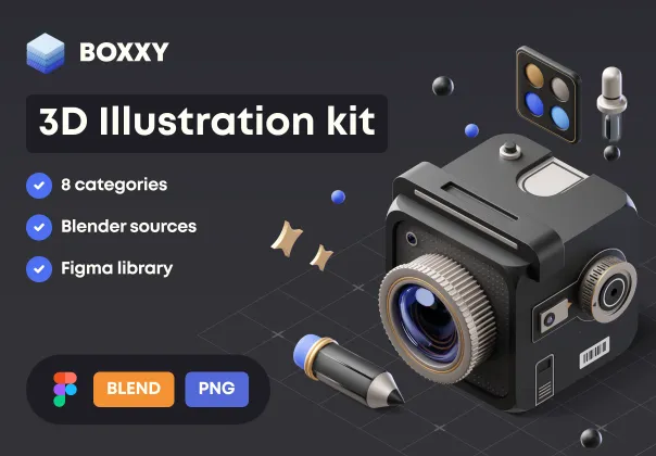 کیت تصویرسازی 3D با قابلیت شخصی‌سازی BOXXY