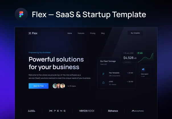 قالب SaaS و استارتاپ فِلکس | Flex