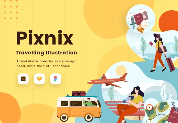 تصویرسازی سفر پیکس‌نیکس | Pixnix