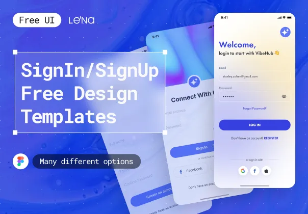 قالب‌های UI/UX رایگان ورود و ثبت‌نام | Sign In & Sign Up
