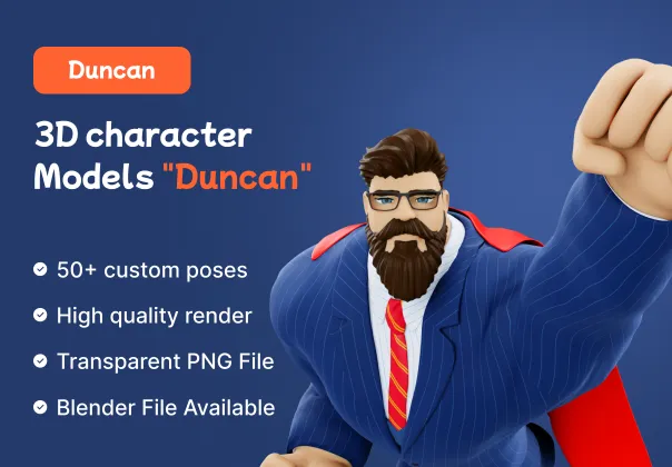 مدل‌های کاراکتر 3D داکن | Duncan