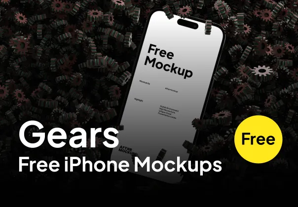 موکاپ رایگان آیفون گییرز | Gears