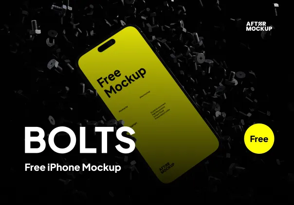 موکاپ رایگان آیفون بولتس | Bolts