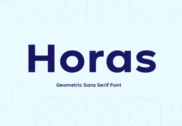 فونت هندسی رایگان هوراس | Horas