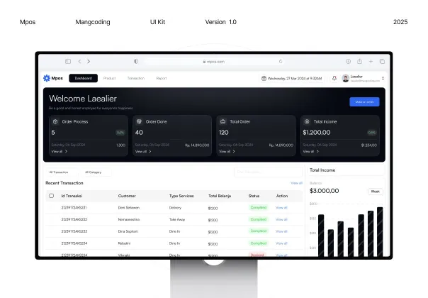 داشبورد رستوران اِم پوز | MPOS