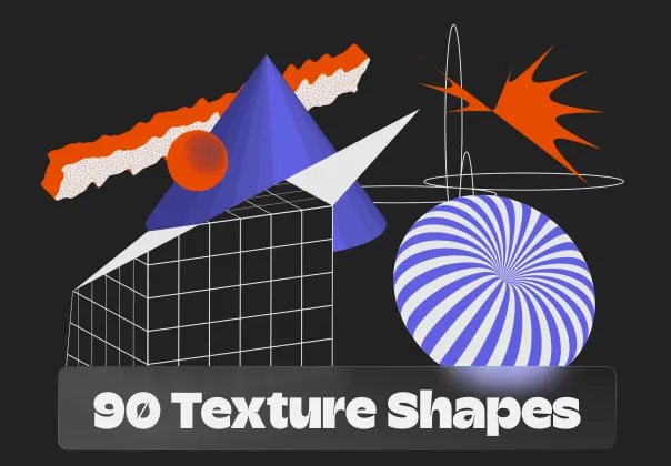 مجموعه اشکال هندسی بافت‌دار رایگان | Grungy Geometric Shapes Set