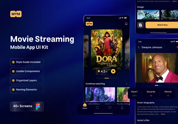 کیت UI رایگان فیلم MYM | MYM.movie