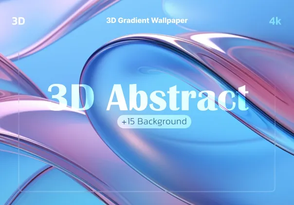 پس‌زمینه ۳D شیشه‌ای گرادیانت رایگان - کیفیت ۴K | Photoshop