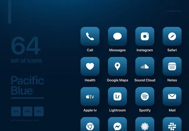 آیکون‌های رایگان تم iOS 14 | Figma, Sketch, Illustrator, Photoshop, XD