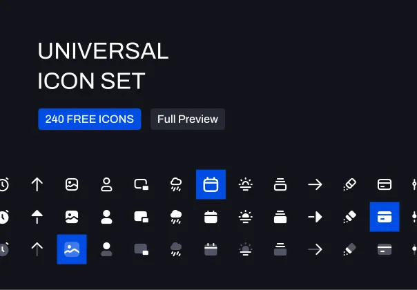 ست آیکون‌های رایگان یونیورسال | Universal Icon Set
