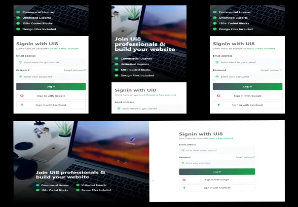 صفحه فرود رایگان برای ثبت‌نام با React و Tailwind CSS | Signing Page