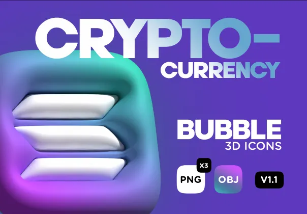 پک آیکون‌های 3D حبابی رایگان برای ارزهای دیجیتال | Blender