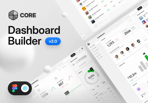 قالب طراحی داشبورد Core 2.0