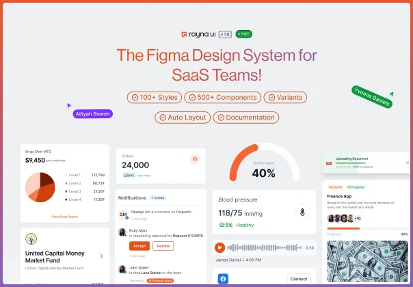 کیت UI رایگان با 500+ کامپوننت | Rayna UI