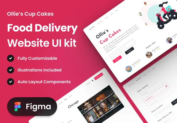 کیت UI رایگان تحویل غذا اولی | Ollie's
