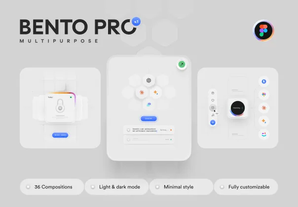 کیت UI چندمنظوره بنتو پرو | Bento Pro