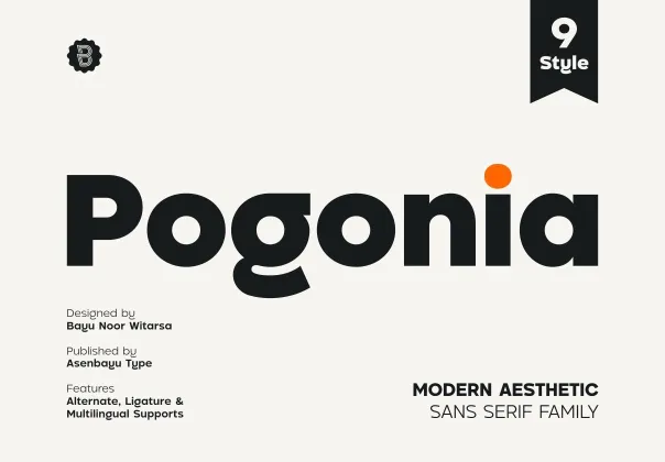خانواده فونت پوگونی | Pogonia
