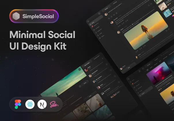 قالب UI شبکه اجتماعی ساده | SimpleSocial