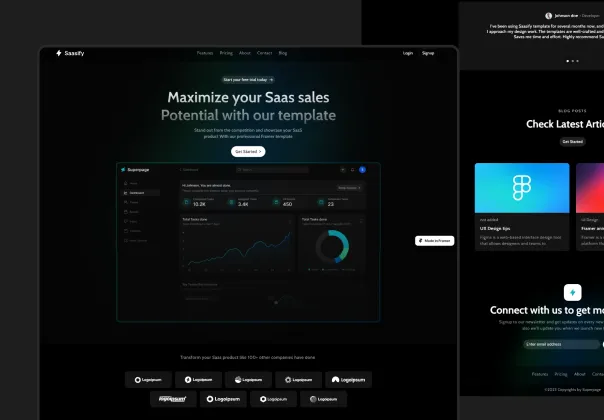 قالب SaaS فریمر ساس‌فای | Saasify