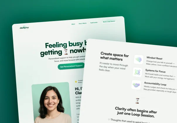 قالب وب‌سایت شخصی کلاریتی لوپ | Clarity Loop