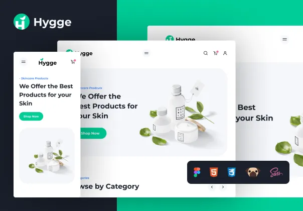 قالب UI فیگما فروشگاهی هیگه | Hygge