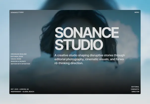 قالب نمونه کار استودیو خلاق | Sonance Studio