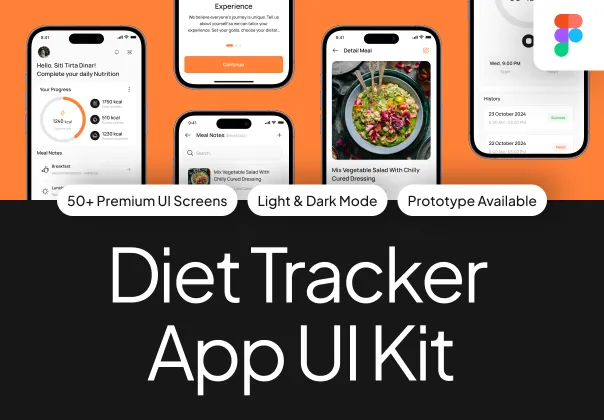 قالب UI اپلیکیشن سنجش رژیم غذایی | Diet Tracker
