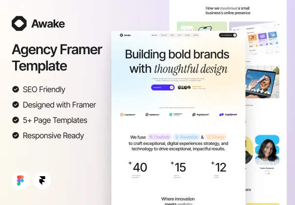 قالب فریمر آژانس اویک | Awake Agency