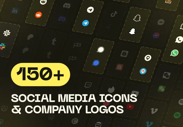 بسته آیکونهای اجتماعی و لوگوهای شرکتها (150+) | Icon Pack