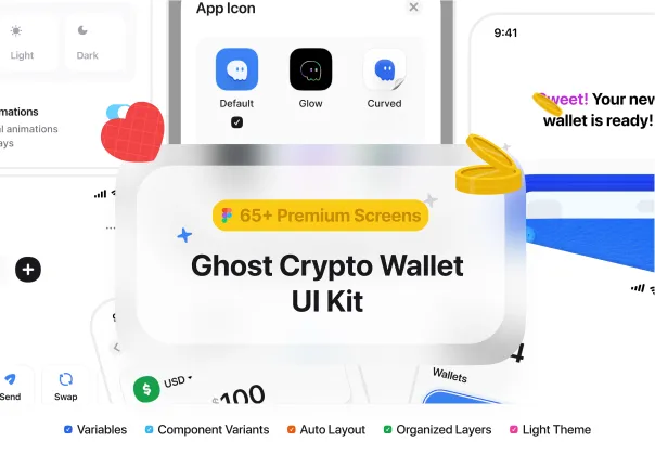 کیت UI کیف پول کریپتو | Ghost