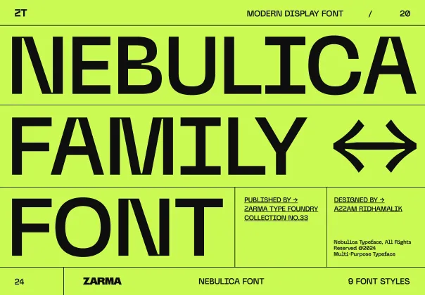 فونت مدرن گروتسک نبلکیا | Nebulica