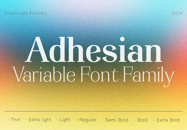فونت سریف آدزیشن | Adhesian