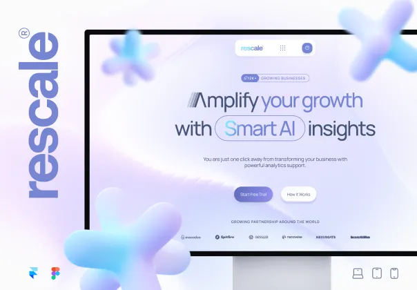 قالب فرمر و فیگما لندینگ پیج محصول دیجیتال | Rescale